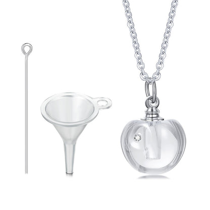 Glass Urn Necklace Pendant for Ashes Teardrop Pendant clear