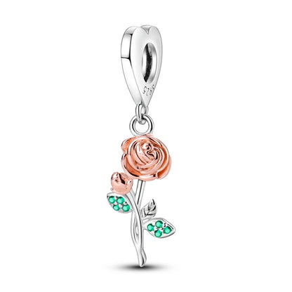 925 Sterling Silver Charms Beads Butterfly Clover Pendant