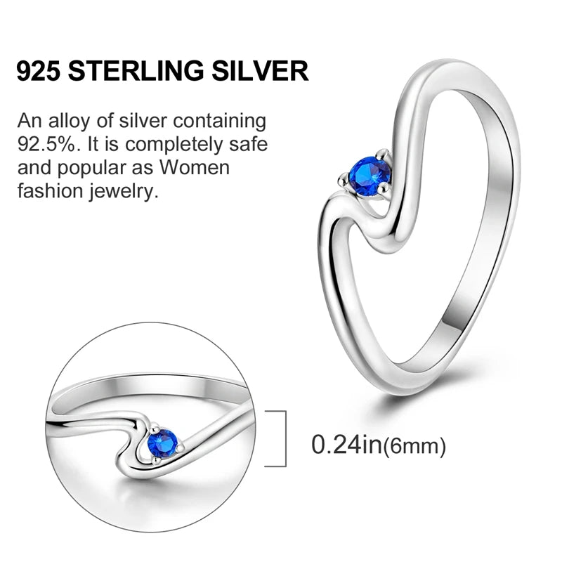 925 Sterling Silver Butterfly Firefly Love Rings Original Design Colored Zircon Finger Rings Pure Ember