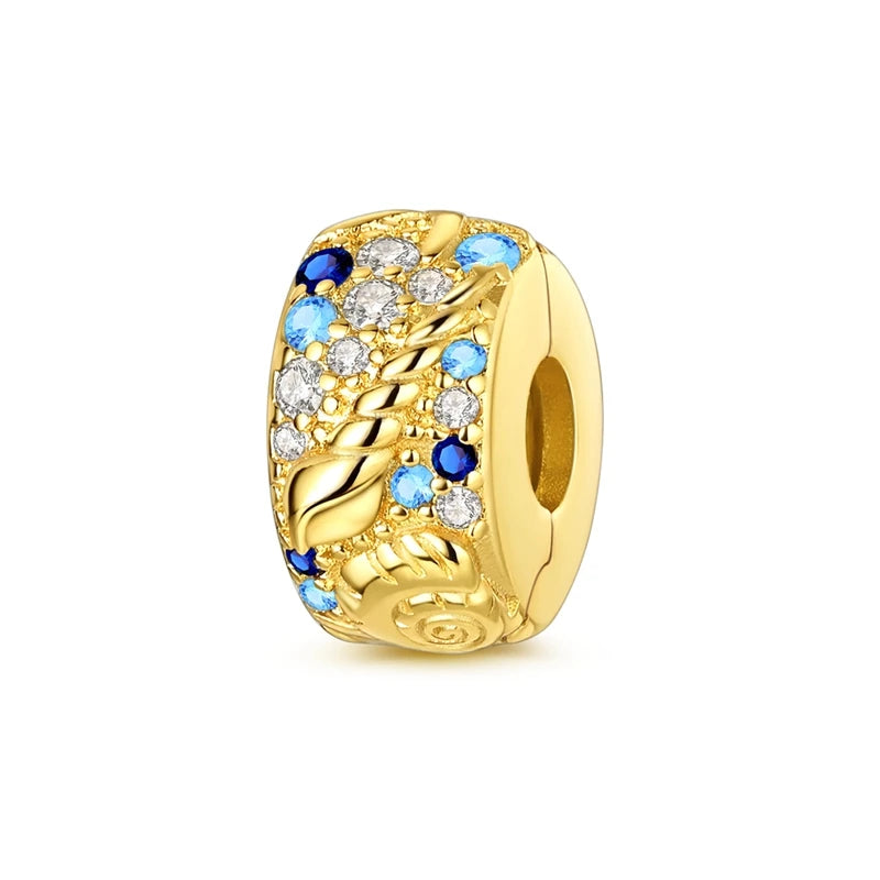 Gold Series DIY Charms Beads Inlaid Zirconium Sun Leopard Pendants Pure Ember