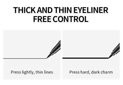 Liquid Eyeliner Pen Waterproof Black Long-Lasting Eye Liner Pencil Thick Quick-Dry Cosmetics Makeup Tool Pure Ember