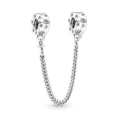 Sparkling Herbarium Cluster Round Charm Safety Chain Pure Ember