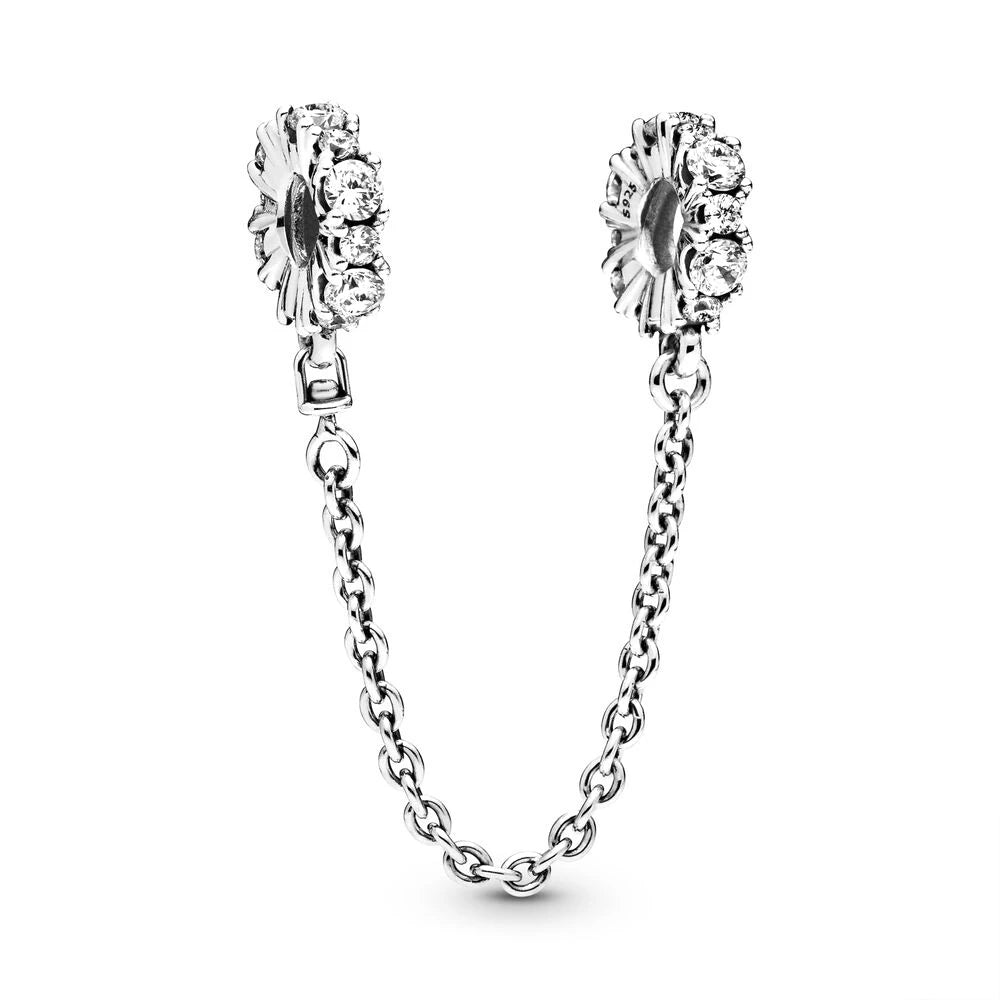 Sparkling Herbarium Cluster Round Charm Safety Chain Pure Ember