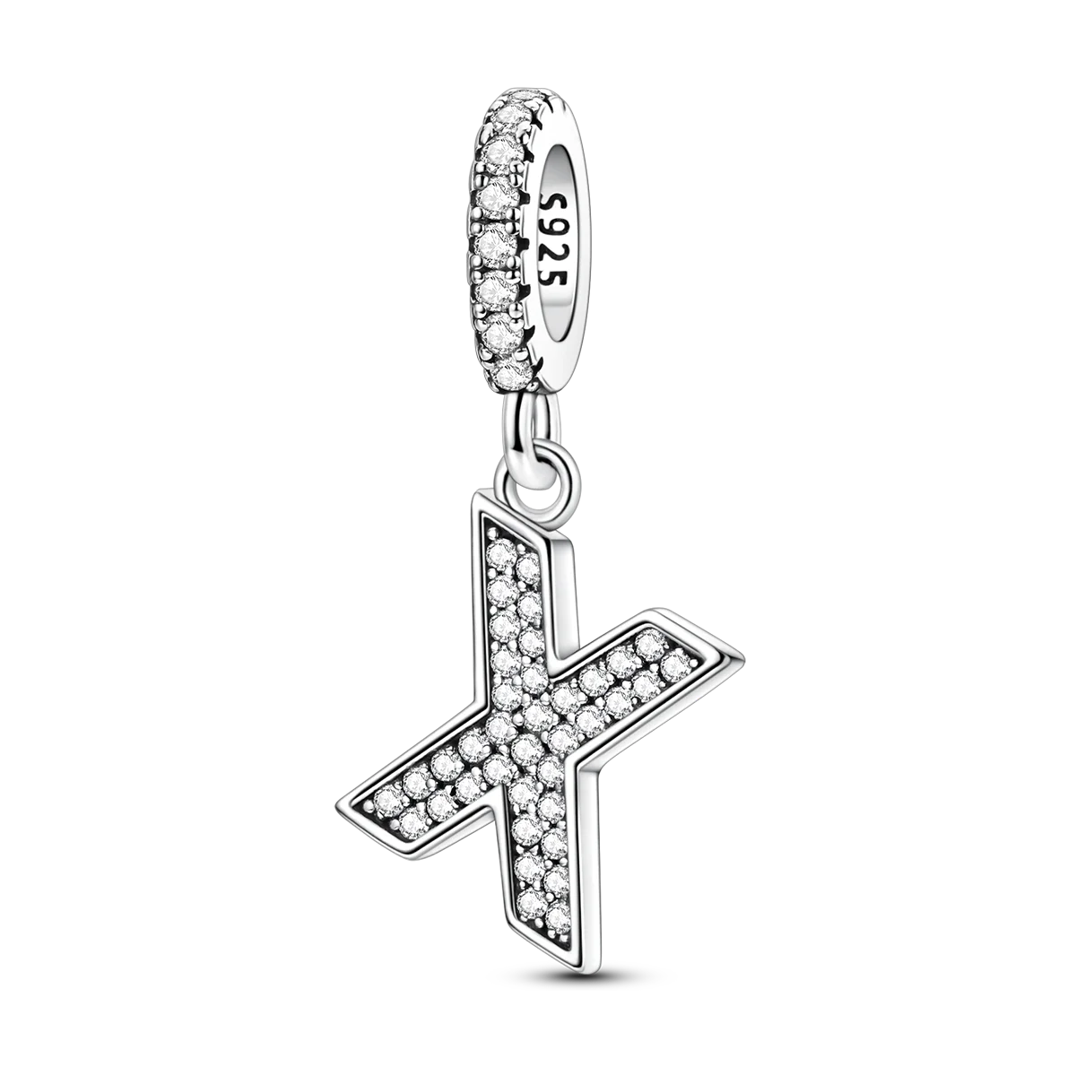 New In Charms 925 Sterling Silver Pendant Letter X pandora style 