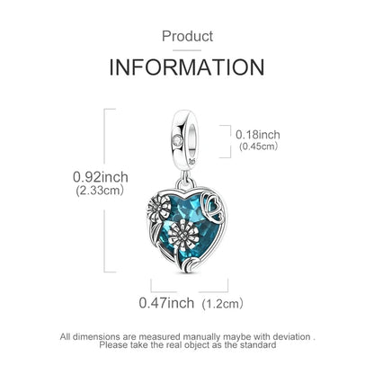 Charms 925 Sterling Silver Electric Vehicle Tree of Life Bead Pendant Pure Ember