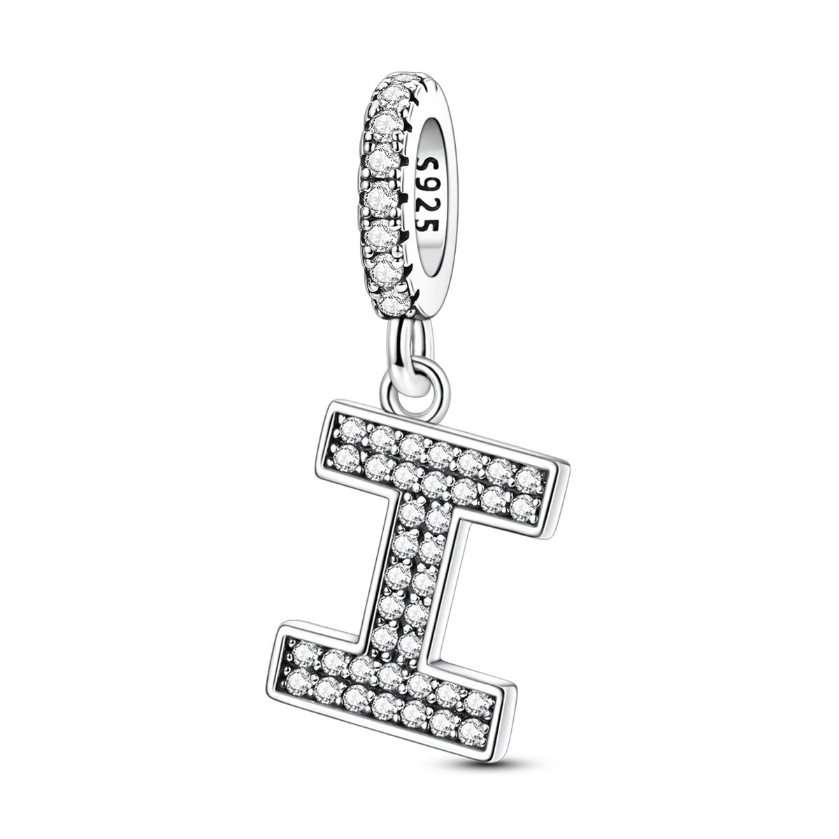 New In Charms 925 Sterling Silver Pendant Letter I pandora style 