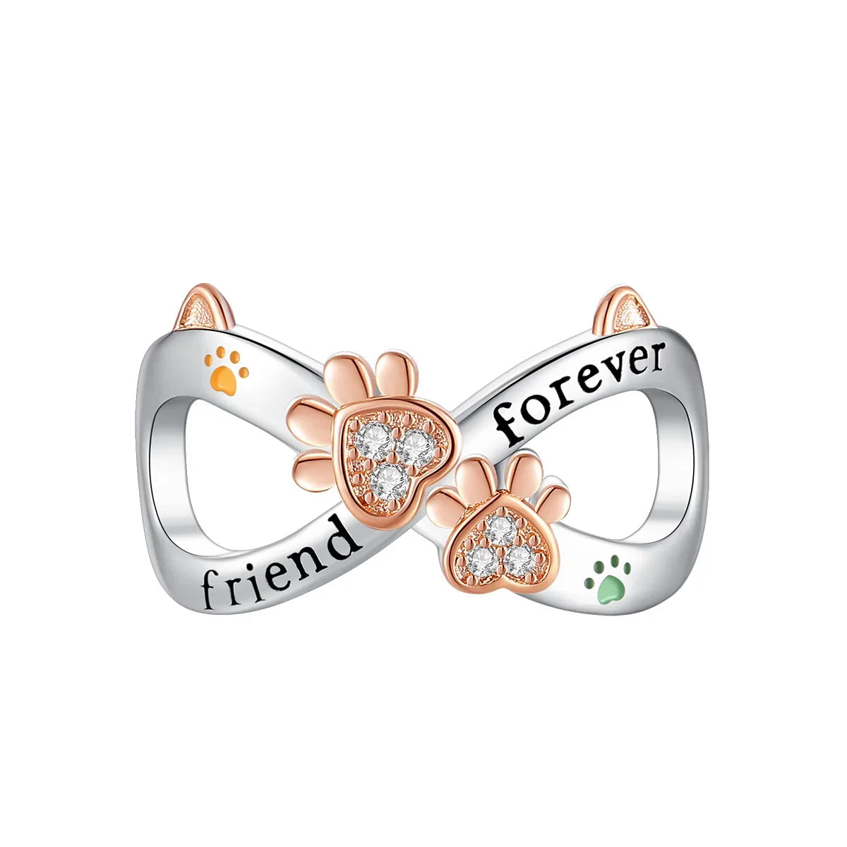 Rose Gold Charms Snowflake, Heart, Fish Pendants Pure Ember