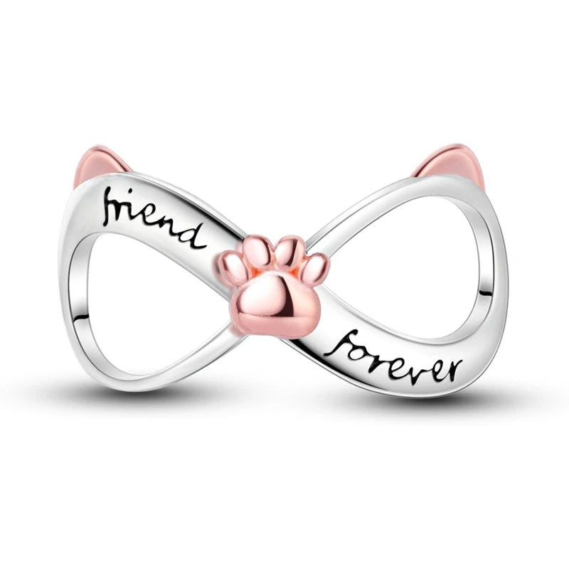 925 Sterling Silver Charms Beads Butterfly Clover Pendant