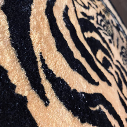 Abstract Art Tiger Rug - Gold & Grey