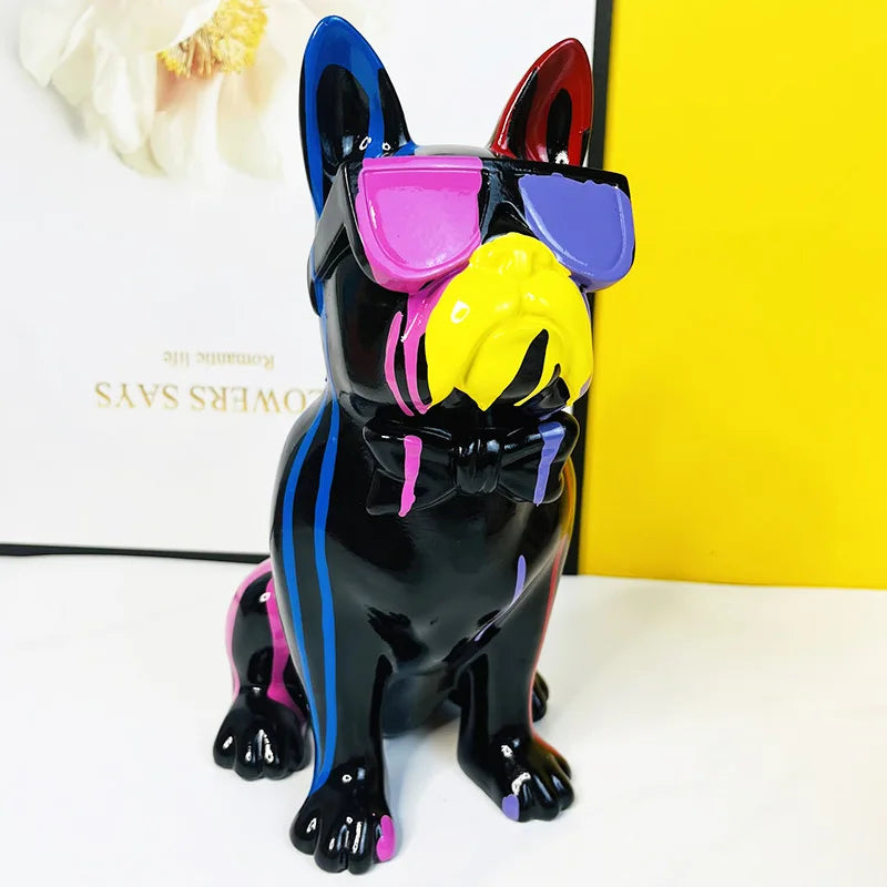 Splash Glasses Bulldog Statue