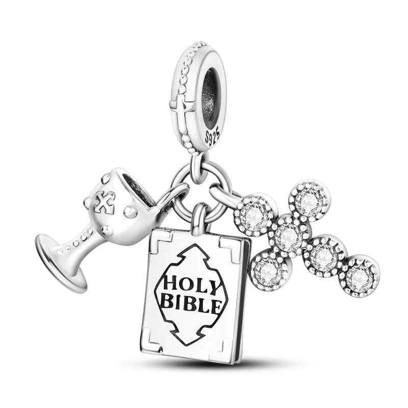 925 Sterling Silver Charms Beads Butterfly Clover Pendant