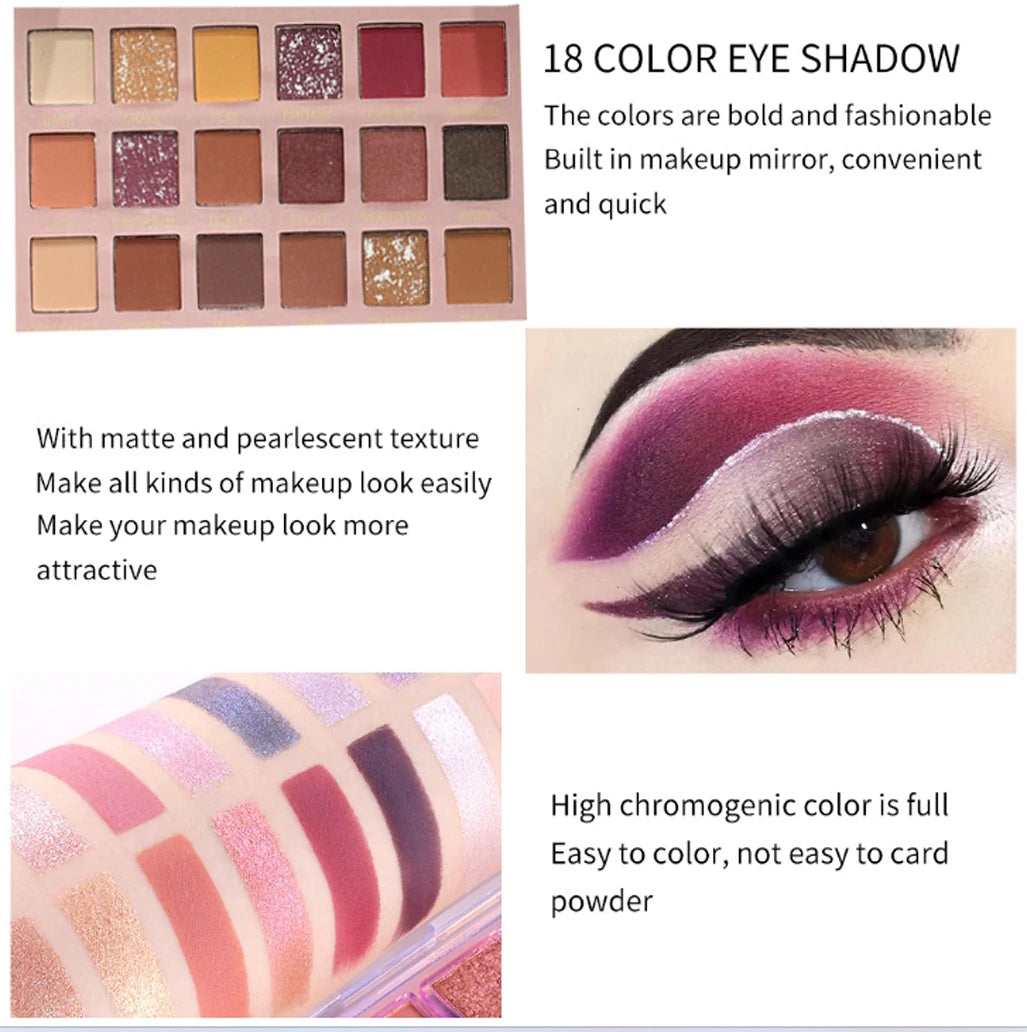 Huda Nude 18 Colours Eye Shadow Palette Pure Ember