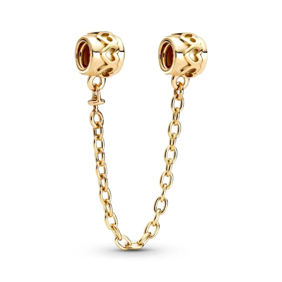 Sparkling Herbarium Cluster Round Charm Safety Chain Pure Ember