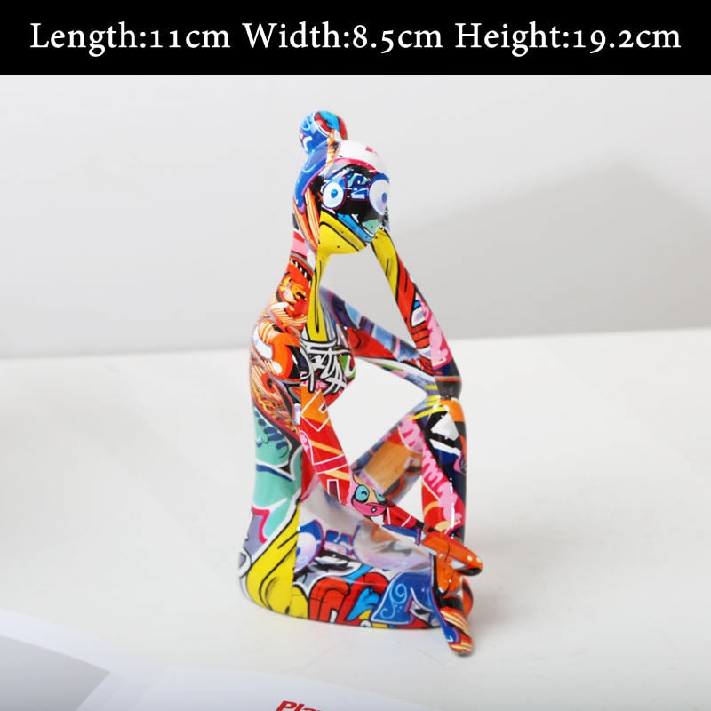 Graffiti Yoga Girl Figurine