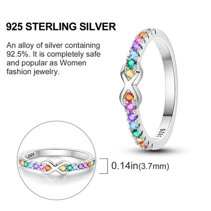 925 Sterling Silver Butterfly Firefly Love Rings Original Design Colored Zircon Finger Rings Pure Ember