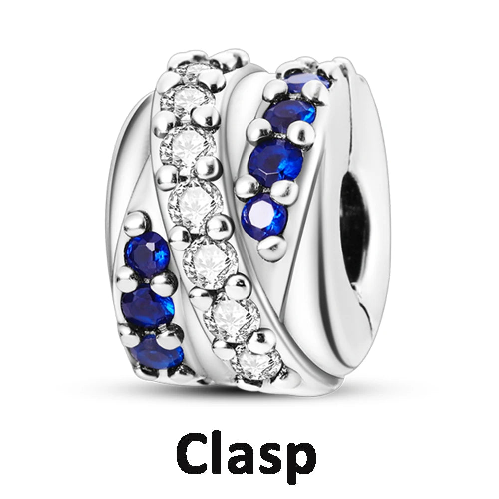 925 Sterling Silver Silicone Spacer Stopper Clip Charms Chamilia Beads Pure Ember