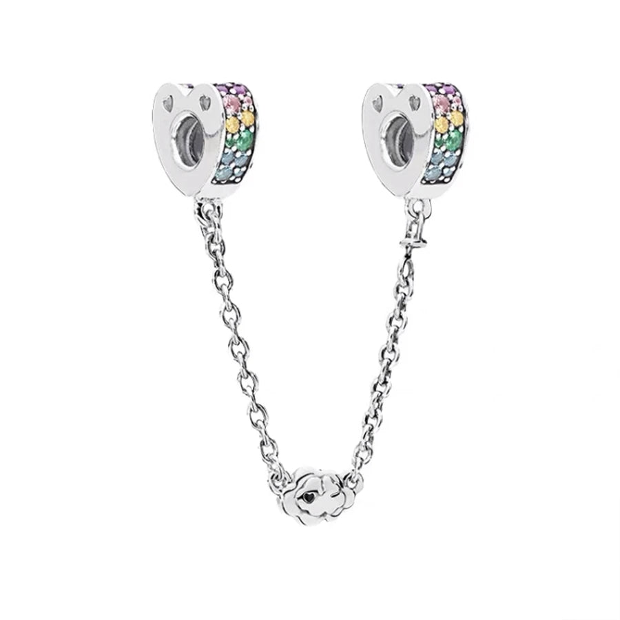 Sparkling Herbarium Cluster Round Charm Safety Chain Pure Ember