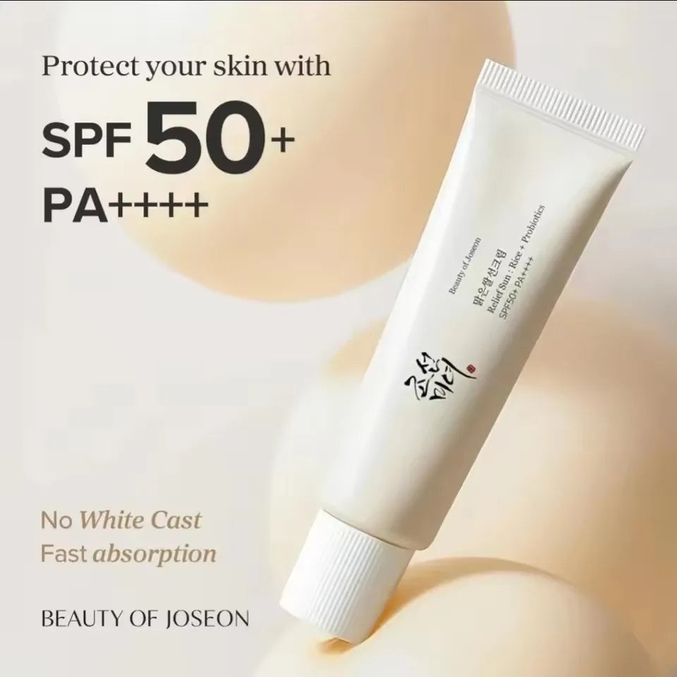 SPF50+ Beauty of Joseon Sunscreen Korean Rice Probiotic Solar Blocker Skin Cream Anti UV Sun Block Facial Mild Moisturizer 50ml Pure Ember