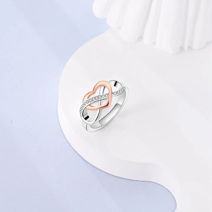925 Sterling Silver Infinite Love Ring Original Luxury Design Zircon