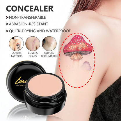 Full Coverage Concealer-waterproof,for Covers Skin Blemishes and Wrinkles and Tattoos,Regulates Skin Tone,Face Concealer Makeup Pure Ember