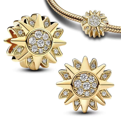 Gold Plated S925 Silver Charm Pendants Pure Ember