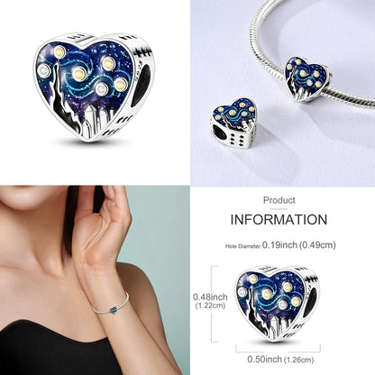 Charms 925 Sterling Silver Blue Pendant Charms