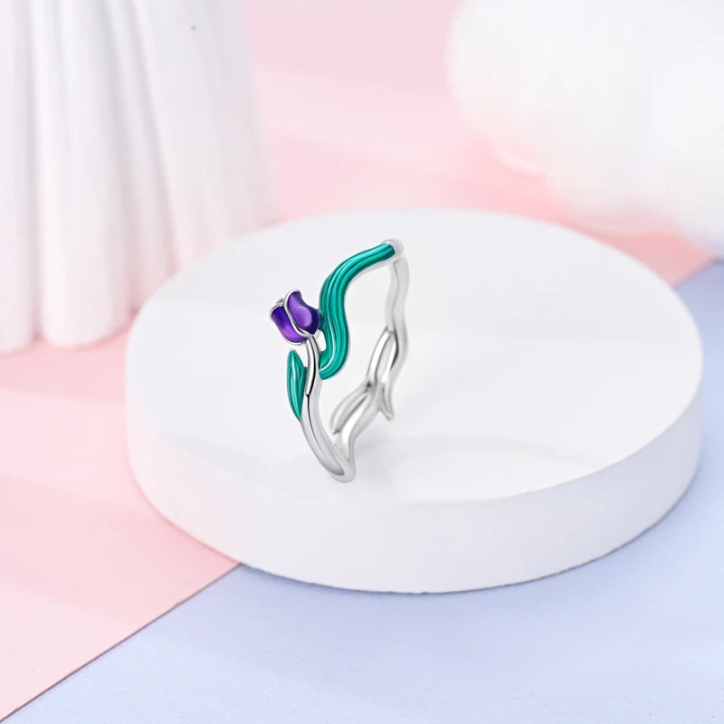 925 Sterling Silver Butterfly Firefly Love Rings Original Design Colored Zircon Finger Rings Pure Ember