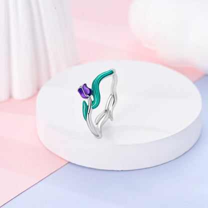 925 Sterling Silver Butterfly Firefly Love Rings Original Design Colored Zircon Finger Rings Pure Ember