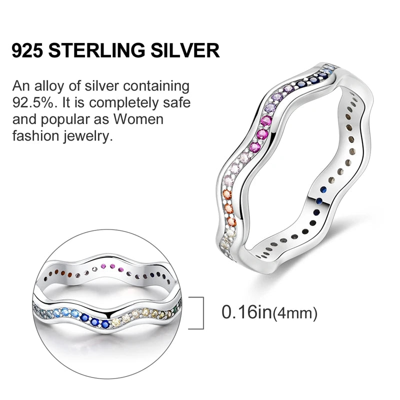 925 Sterling Silver Infinite Love Ring Original Luxury Design Zircon
