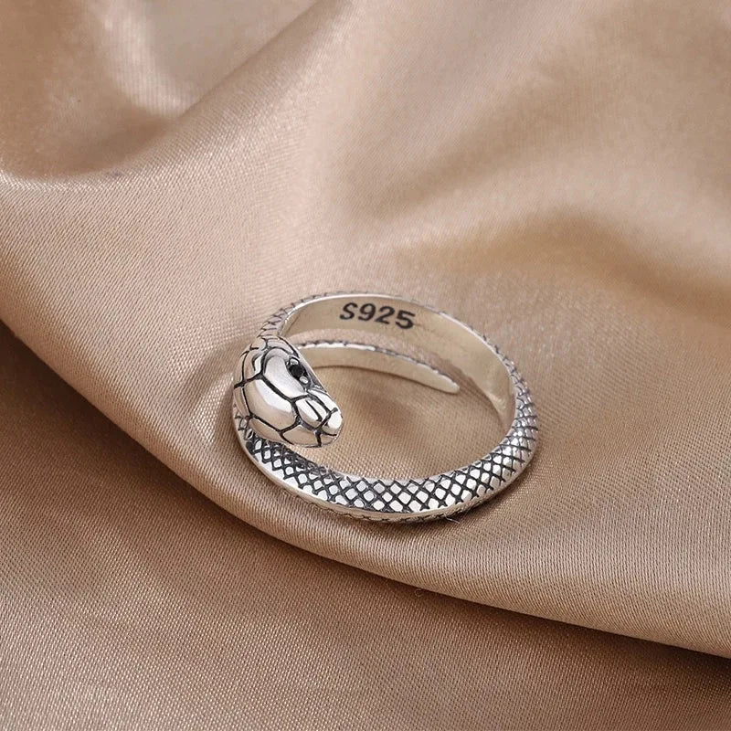 925 Sterling Silver Snake Ring year of the snake feng shui 