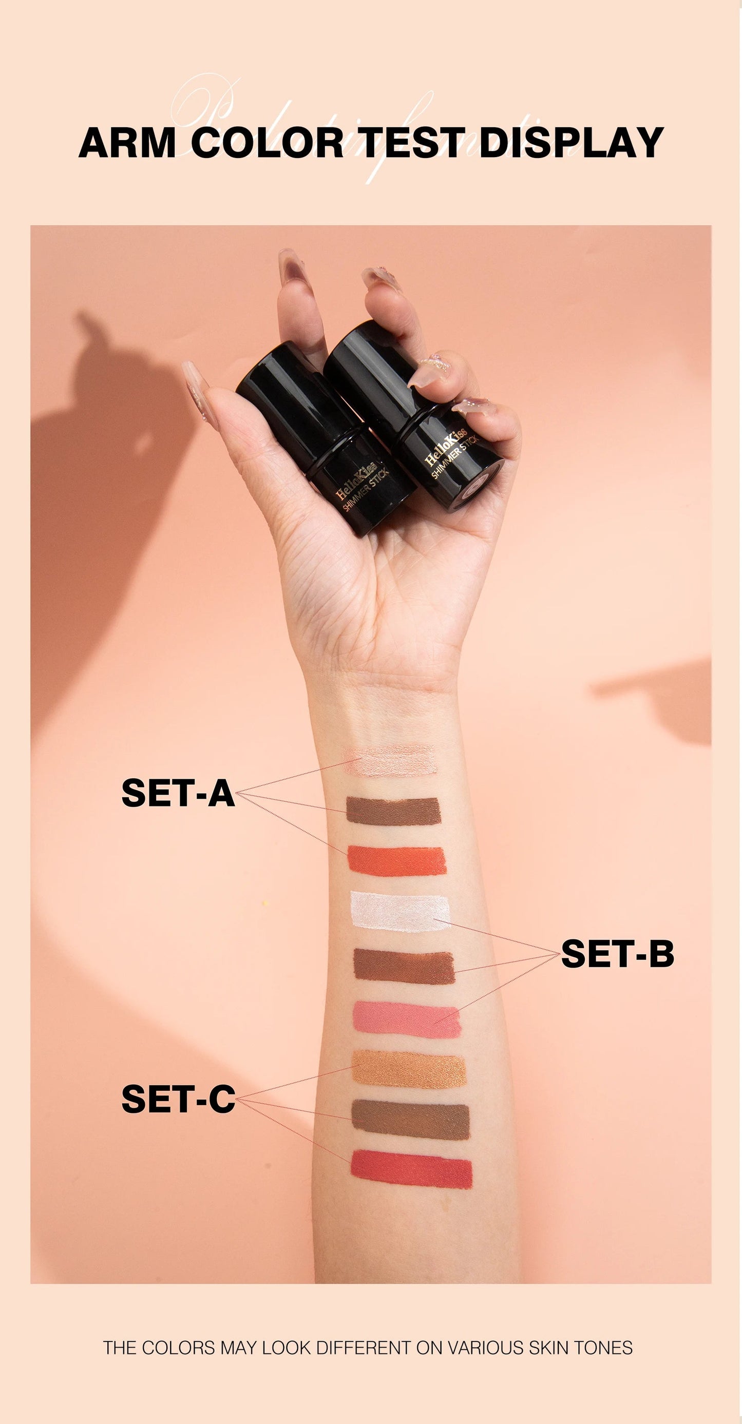 4pcs Contour Stick, Highlighter Stick, Blush Stick 4pcs Cream Contour Kit with Contour Brush, Contour, Non-greasy Pure Ember