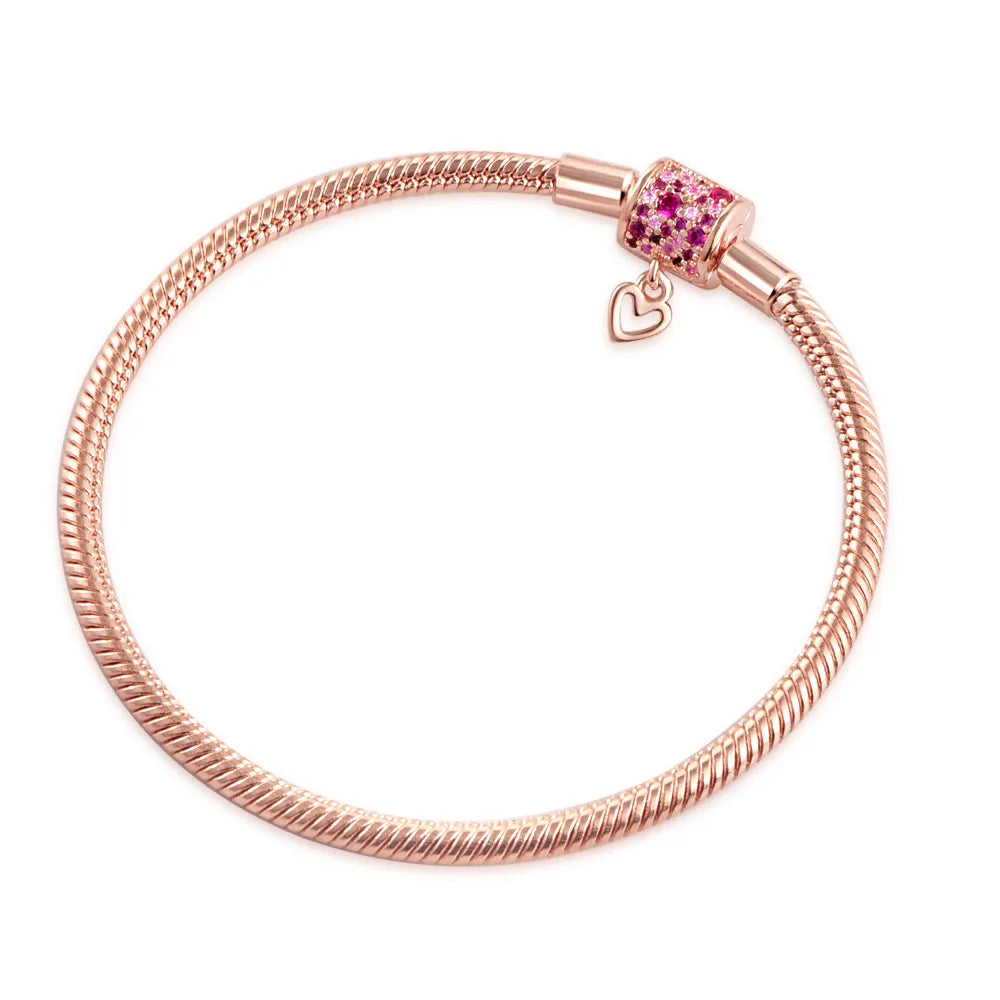 rose gold charm bracelet pandora dupe