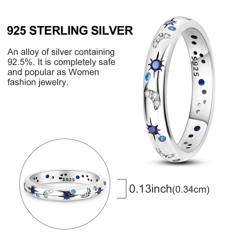 Women's Rings 925 Sterling Silver Luxury Stackable Ring Original Design