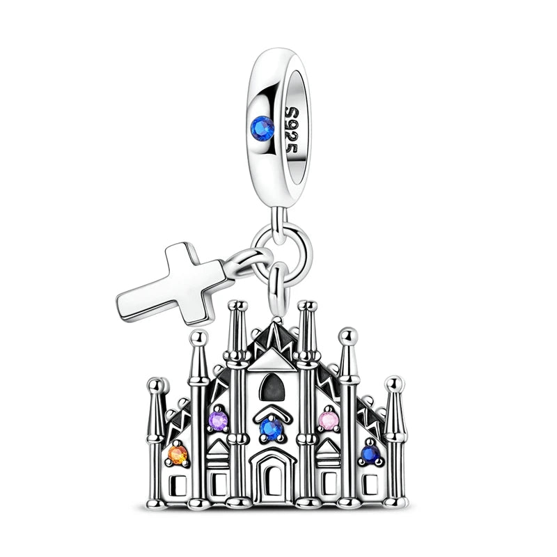 New 925 Sterling Silver Monument Pendant Charms Pure Ember
