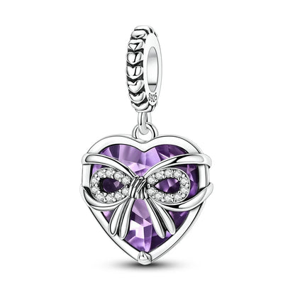 Silver 925 Charm Bead Rose Heart Pandent Butterfly Orchid Clasp Clip