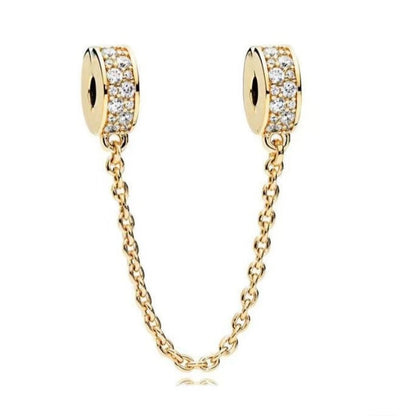 Sparkling Herbarium Cluster Round Charm Safety Chain Pure Ember