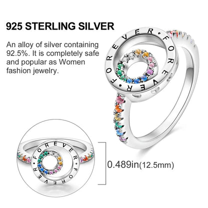 925 Sterling Silver Butterfly Firefly Love Rings Original Design Colored Zircon Finger Rings Pure Ember