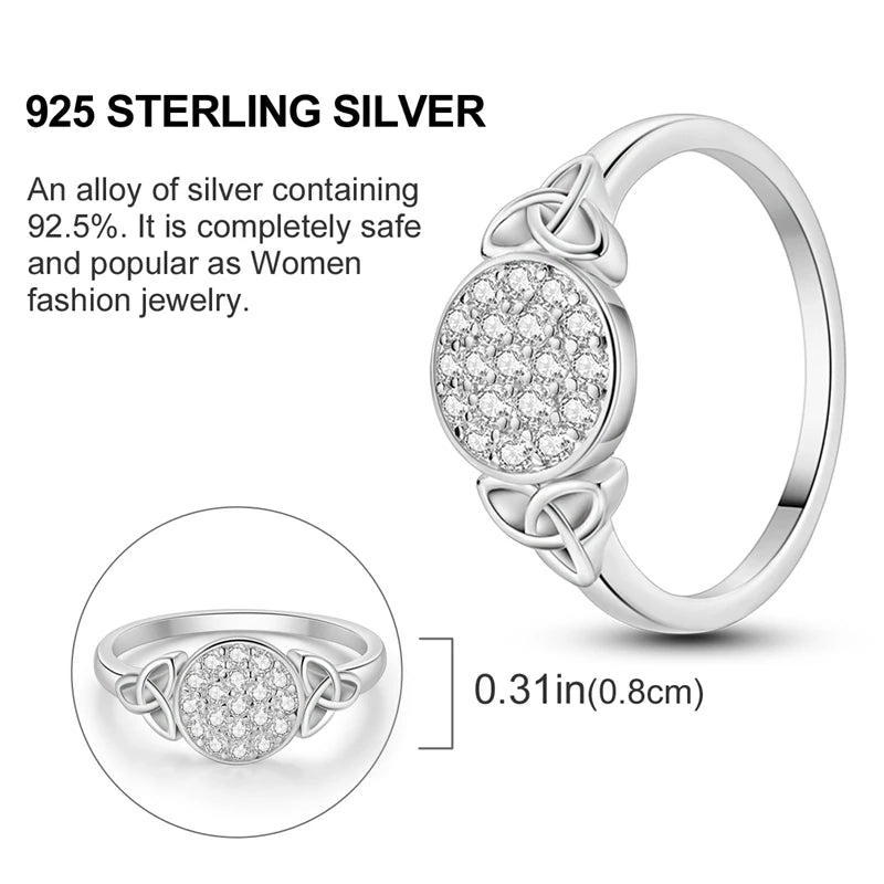 925 Sterling Silver Infinite Love Ring Original Luxury Design Zircon