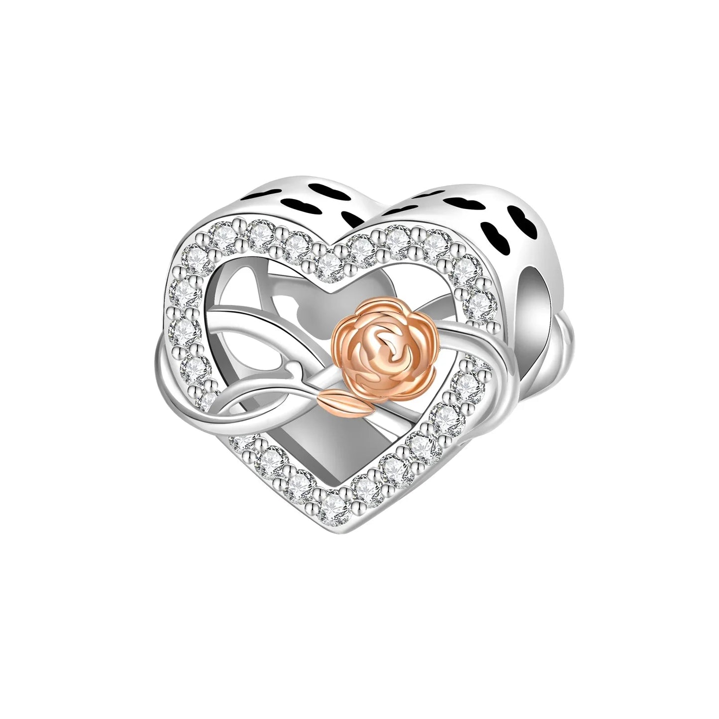 Rose Gold Charms Snowflake, Heart, Fish Pendants Pure Ember