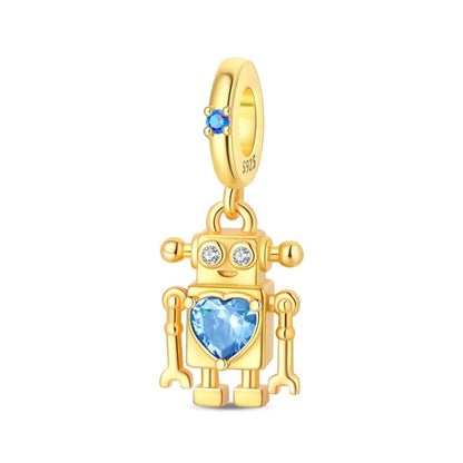 Gold Series DIY Charms Beads Inlaid Zirconium Sun Leopard Pendants Pure Ember