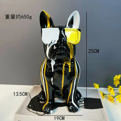 Splash Glasses Bulldog Statue