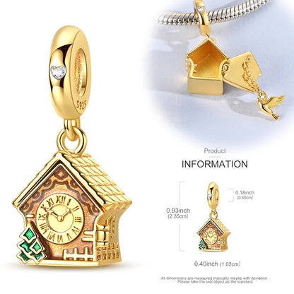 New 925 Sterling Silver Charms Beads Hot Air Balloon Matryoshka Pendant Pure Ember