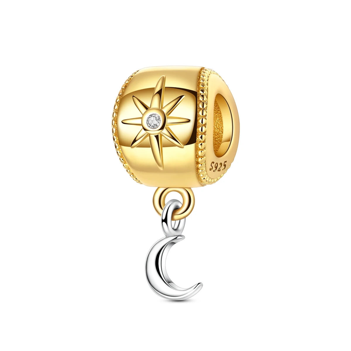 Gold Series DIY Charms Beads Inlaid Zirconium Sun Leopard Pendants Pure Ember