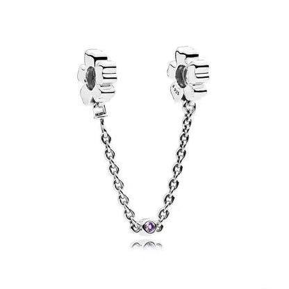 Sparkling Herbarium Cluster Round Charm Safety Chain Pure Ember