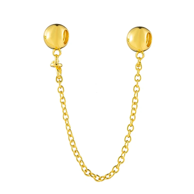 Sparkling Herbarium Cluster Round Charm Safety Chain Pure Ember