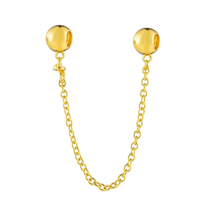 Sparkling Herbarium Cluster Round Charm Safety Chain Pure Ember