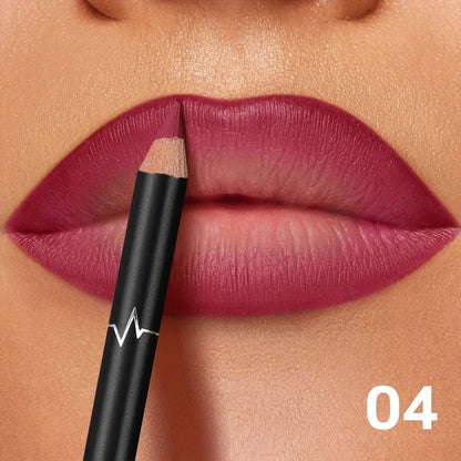 6-Colors Waterproof Matte Lip Liner - Long-Lasting, Non-Transfer Formula, Matte Finish, 6 Versatile Shades Pure Ember