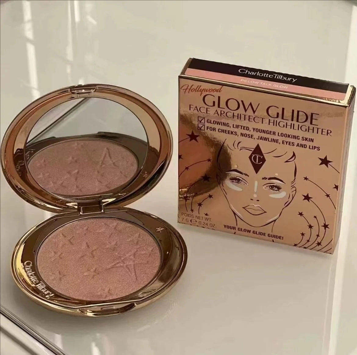 Charlotte Tilbury Airbrush Flawless Finish Refillable Blurring Setting Powder Lip Gloss Flawless Blurring Matte Blush and setting Spray Pure Ember