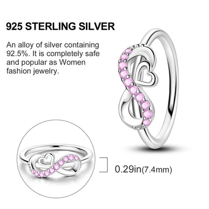 925 Sterling Silver Butterfly Firefly Love Rings Original Design Colored Zircon Finger Rings Pure Ember