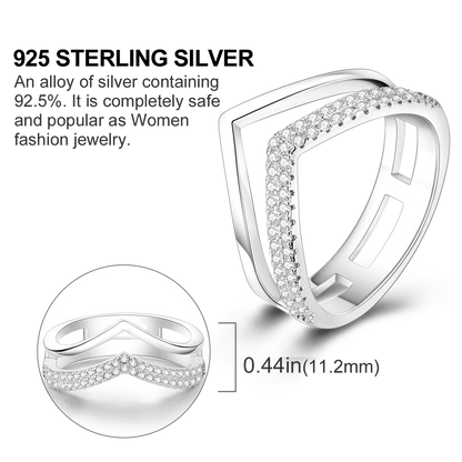 Women's Rings 925 Sterling Silver Luxury Stackable Ring Original Design
